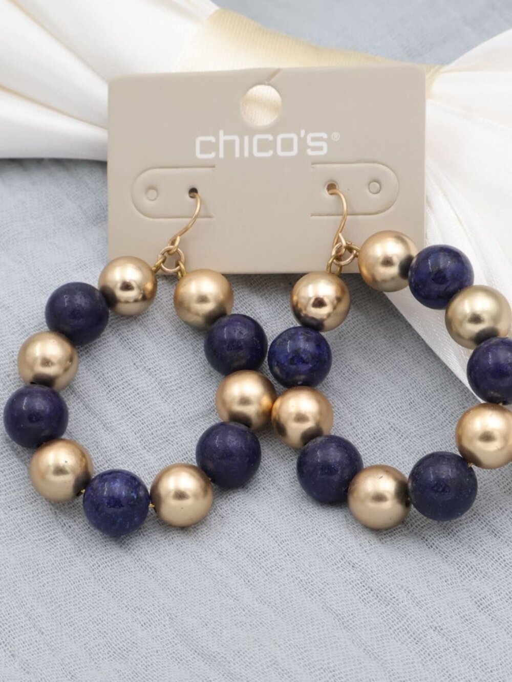 Chico’s Beaded Hoop Earrings